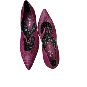 Dr Adam's Women's Purple Slip On Low Top Pointed Toe Heel Shoes Size EU 38